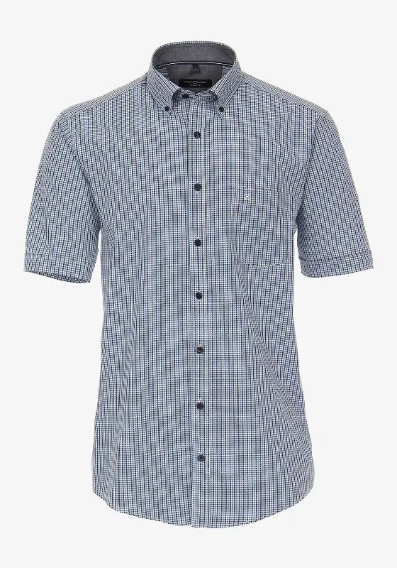 New Deal Casa Moda Short Sleeve Small Geometric Print Shirt, Multi
