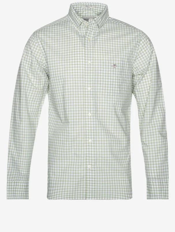 Daily Deals Regular Fit Poplin Gingham Shirt Milky Matcha