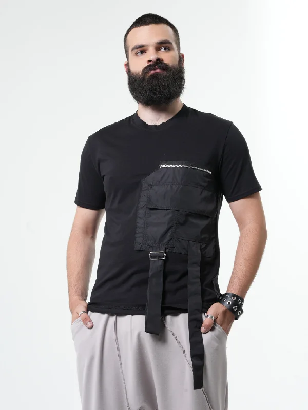 Crazy Savings Mens Futuristic Tshirt with Pocket