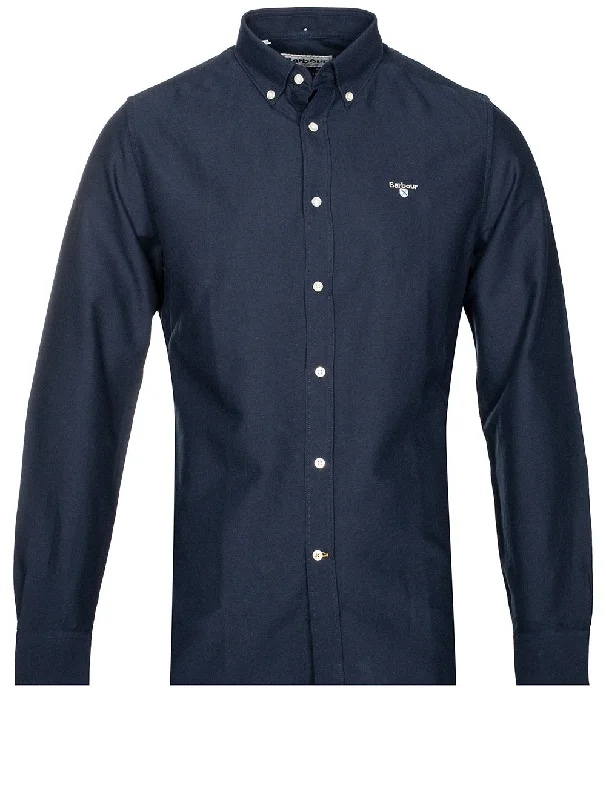 Value Deals Tailored Fit Oxford Shirt-Navy