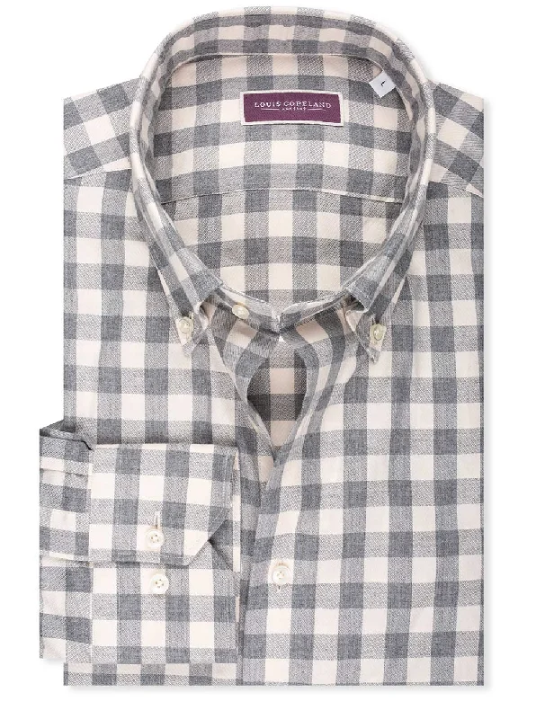 Special Savings Buttondown Check Shirt Grey