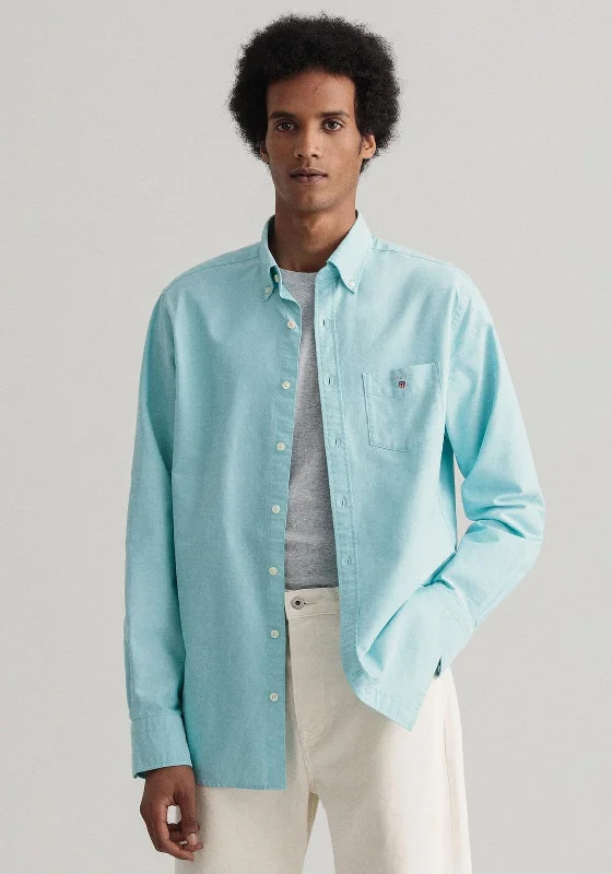 Weekend Bargains to Savor Gant Regular Fit Oxford Shirt, Aqua Green
