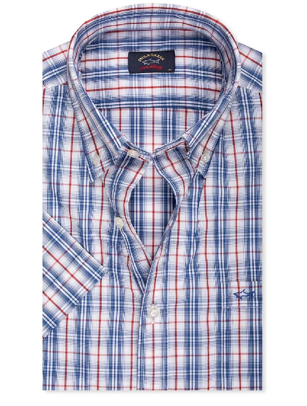 Early Bird Check Buttondown Shirt Blue