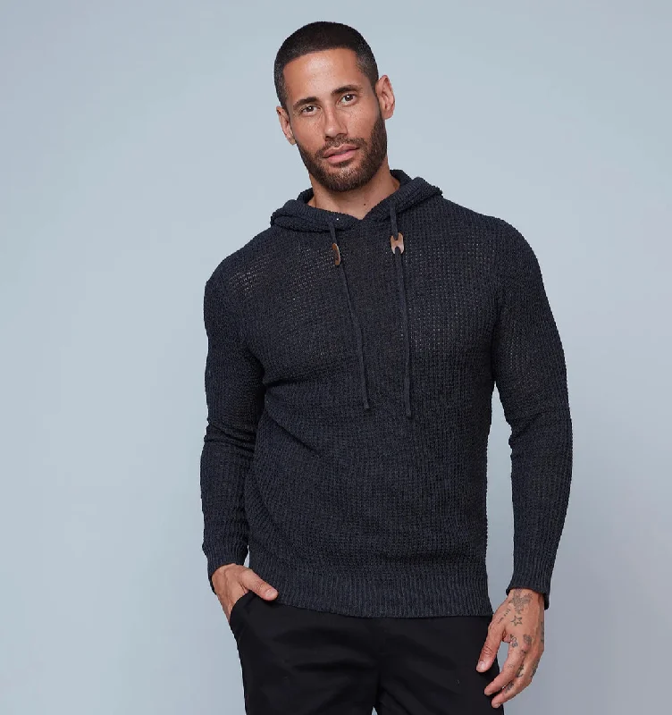 Low Prices HEDGE LS WAFFLE HOODIE WITH TIES