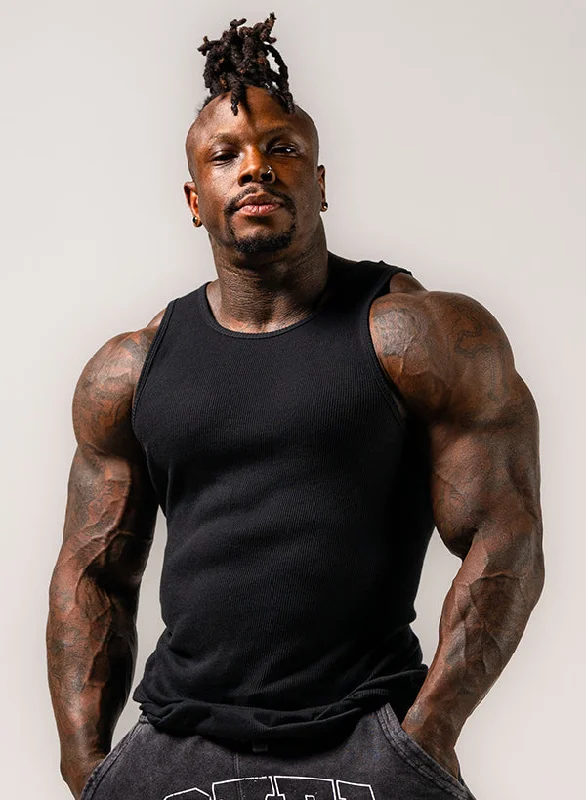 Sale Event MENS RIBBED TANK - BLACK