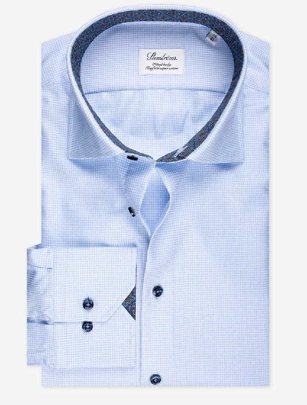 Deal of the Day Pattern Inlay Shirt Blue