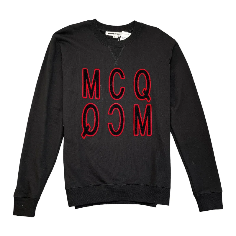 Extra Discount Men's Velvet Logo Sweatshirt Black Size S