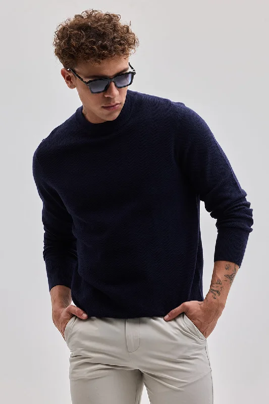 Weekend Deals That Amaze Navy Knitted Sweater