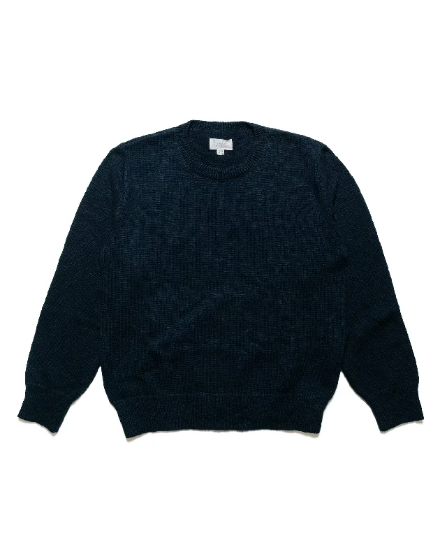Unwind with Weekend Discounts The Real McCoy's MC23014 Cotton Crewneck Sweater Ink Blue