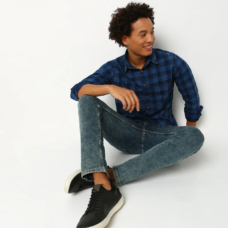 Shop and Save Slim Fit Solid Shirt