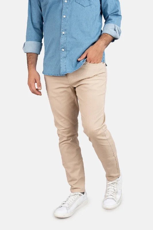 Price Blitz Garment Dyed Stretch Jeans Khaki