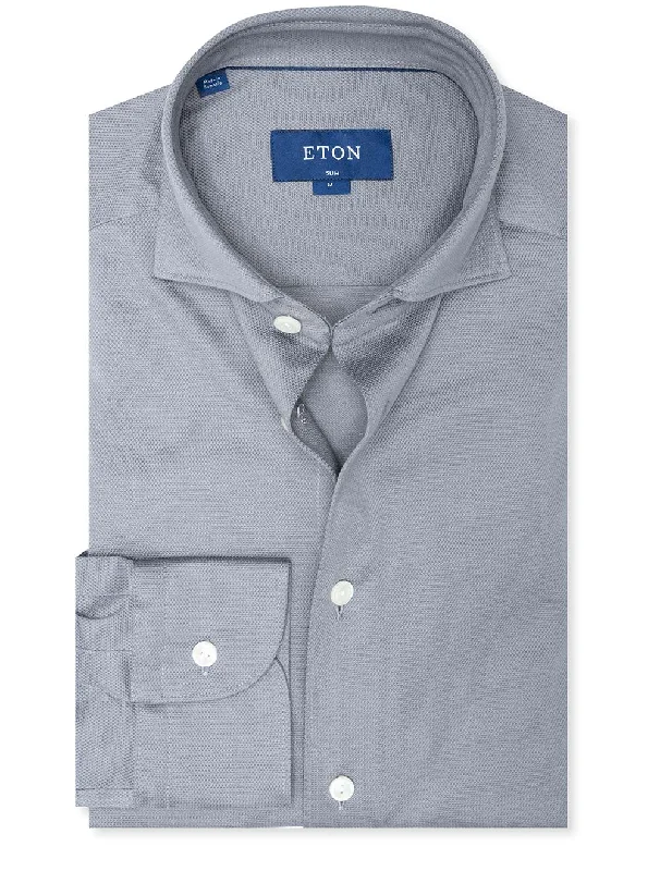 Sale Event Slim Fit Jersey Piqu�� Shirt Grey