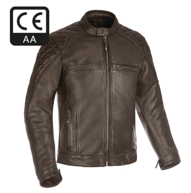 Bargain Blast Route 73 2.0 Mens Brown Leather Biker Jacket by Oxford