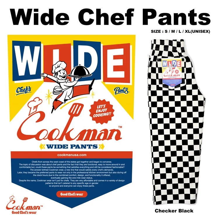 Bargain Alert Cookman Wide Chef Pants - Checker : Black