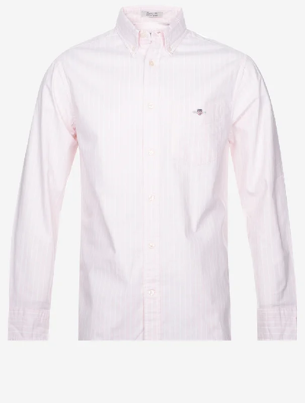 Time-Limited Offer Regular Oxford Stretch Stripe Shirt Light Pink