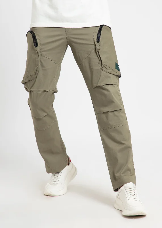 Weekend-Only Price Drops Khaki Green Zipper Cargo Pant