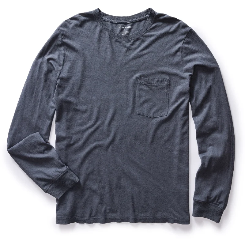 Steals and Deals The Cotton Hemp Long Sleeve Tee in Navy