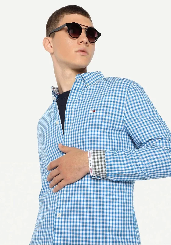Weekend Deals That Dazzle Tommy Jeans Essential Gingham Shirt, Regatta Blue & White Check Weekend Deals That Dazzle Tommy Jeans Essential Gingham Shirt, Regatta Blue & White Check