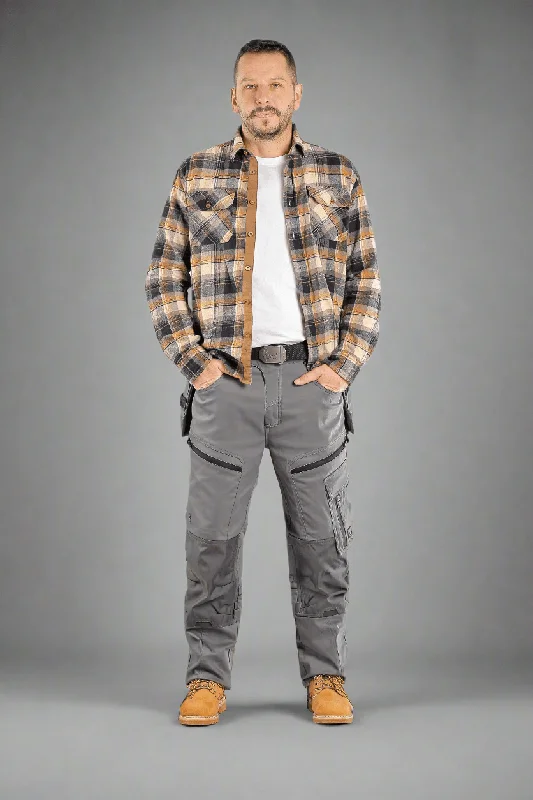 Savings Event CXS LEONIS, MEN'S, WORK PANTS, GREY WITH BLACK ACCESSORIES
