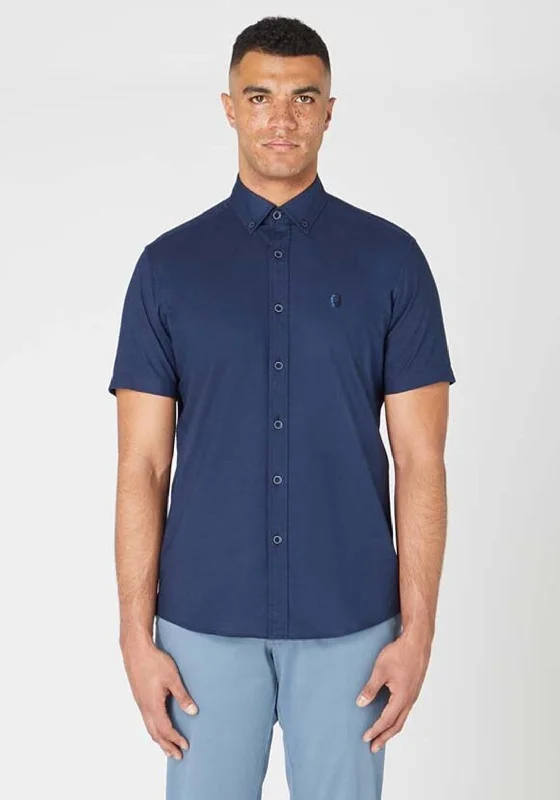Weekend Savings Galore Remus Uomo Parker Short Sleeve Shirt, Navy