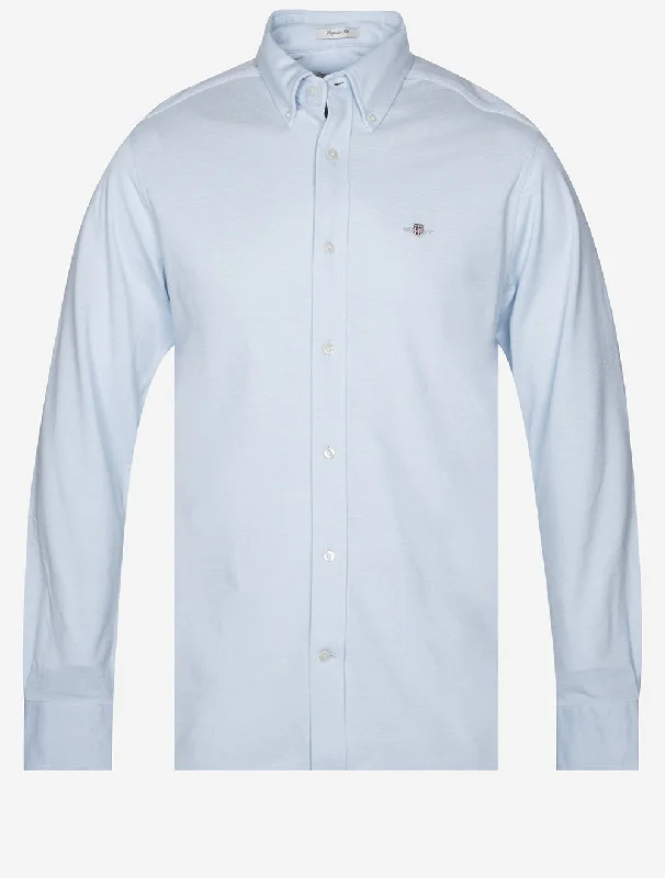 Weekend Deals That Sparkle Regular Fit Jersey Piqué Shirt Capri Blue