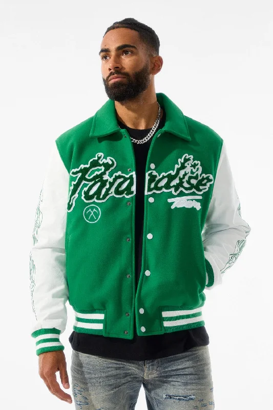 Weekend Deal Paradise Tour Varsity Jacket (Green)