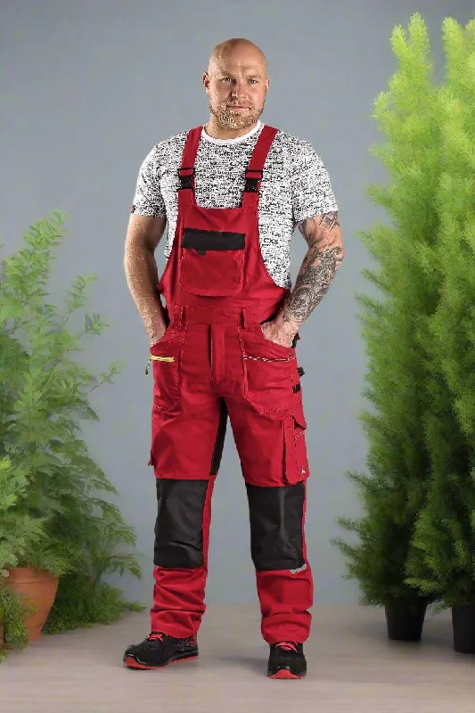 Must-Have Deals CXS STRETCH, RED-BLACK, MEN ́S WORK PANTS WITH BIB