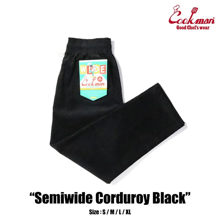 Amazing Value Cookman Chef Pants Semiwide- Corduroy : Black