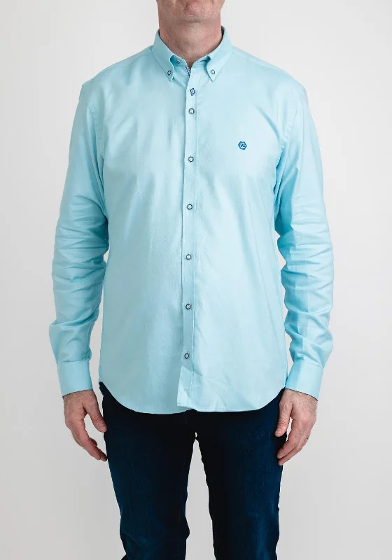 Weekend Deals to Make You Smile Andre Cox Long Sleeve Shirt, Aqua