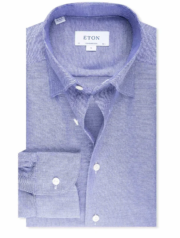 Low Prices Contemporary Fit Pique Shirt Navy