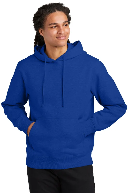 Members Only District Mens V.I.T. Heavyweight Fleece Hooded Sweatshirt Hoodie w/ Pouch Pocket - Deep Royal Blue