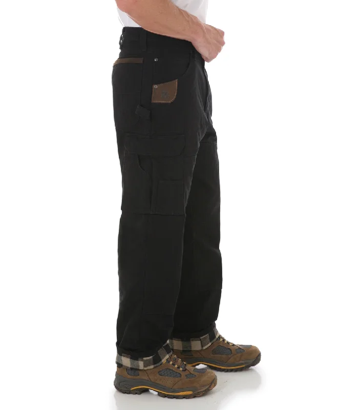 Weekend Deals That Spark Wrangler Riggs Flannel-Lined Rip-Stop Ranger Work Pants - Black