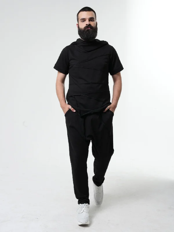 Lowest Prices Mens Asymmetric Blouse with Hood