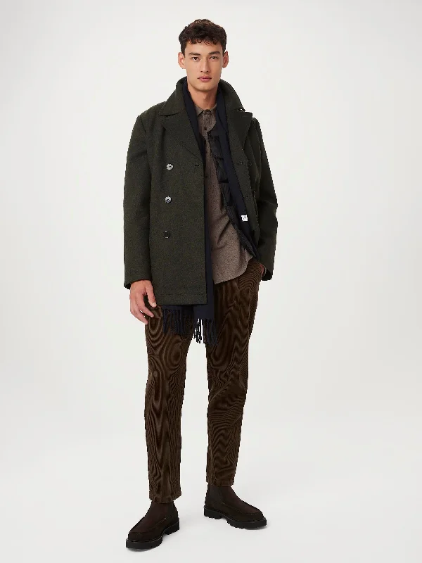 Can't Miss The Nelson Recycled Wool Peacoat in Rosin