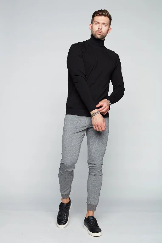Midnight Madness AXEL - Pull-On Ponte Knit Jogger - Mid Grey