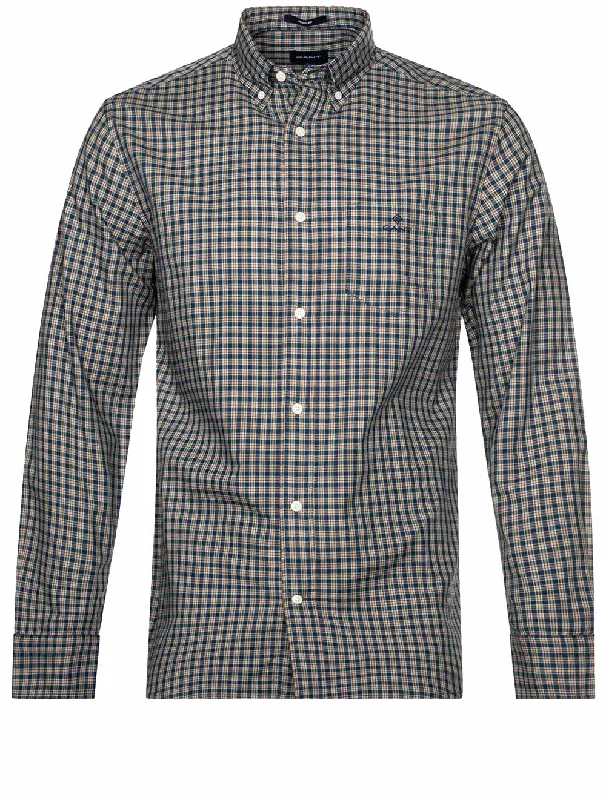 Weekend Deals That Amaze Regular Small Tartan Twill Shirt Persian Blue
