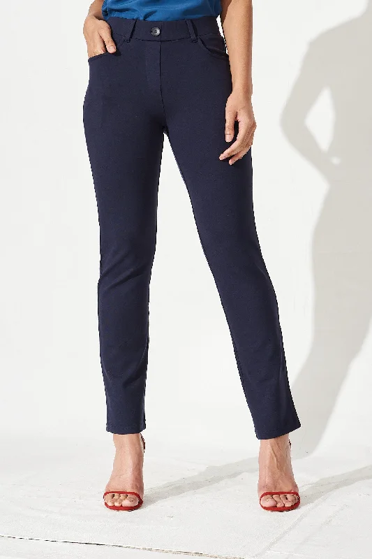Super Sale Workflow Stretch Straight Leg Pocket Pant In Navy