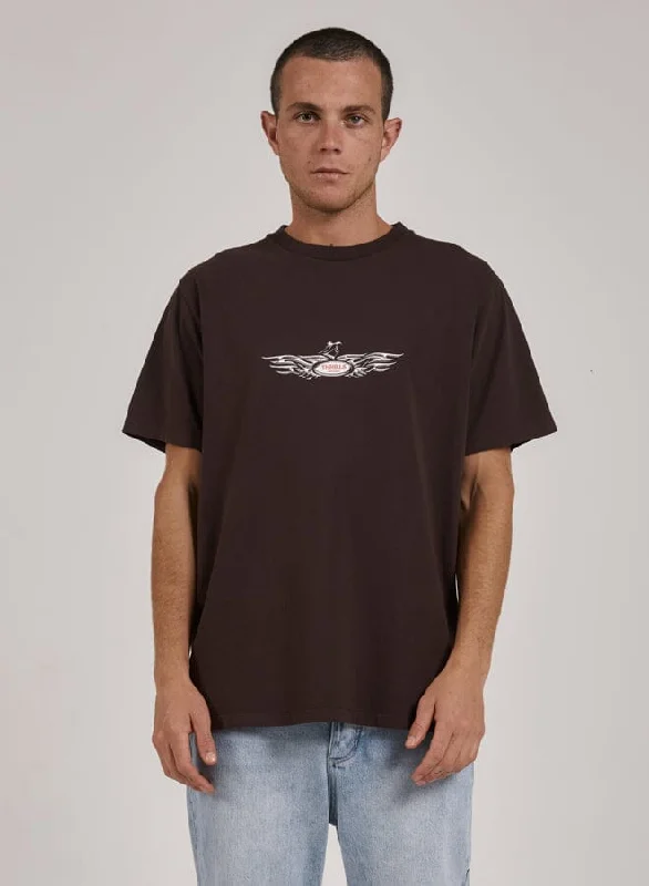 Referral Discount Laid Back Merch Fit Tee - Postal Brown
