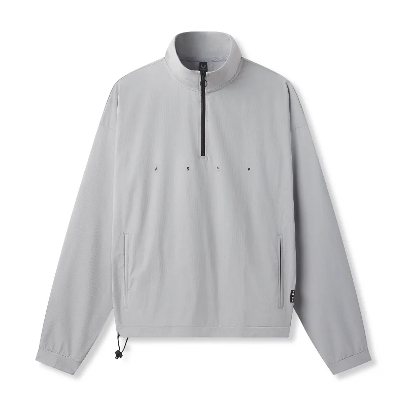 Deal Mania 0970. Ripstop Quarter Zip Jacket - Slate Grey