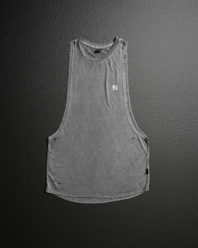 Year-End Sale MOTO DISTRESSED BRO TANK - BLACK