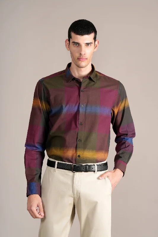 Inventory Reduction Men's Multicolor Check Full Sleeves Casual Shirt