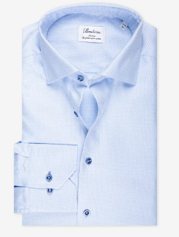 Must-Have Deals Slim Houndstooth Shirt Blue