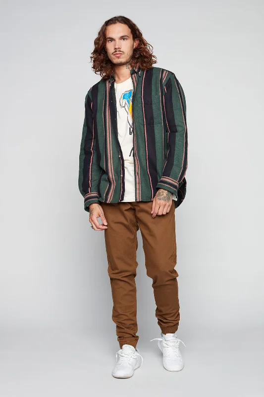Hurry In JAGGER - 5 Pocket Soft French Terry Classic Jogger - Tobacco