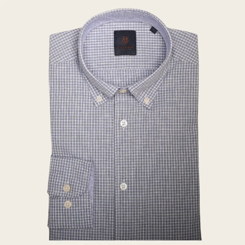 Weekend Savings Spectacular Slim Fit Sky Micro Gingham Shirt