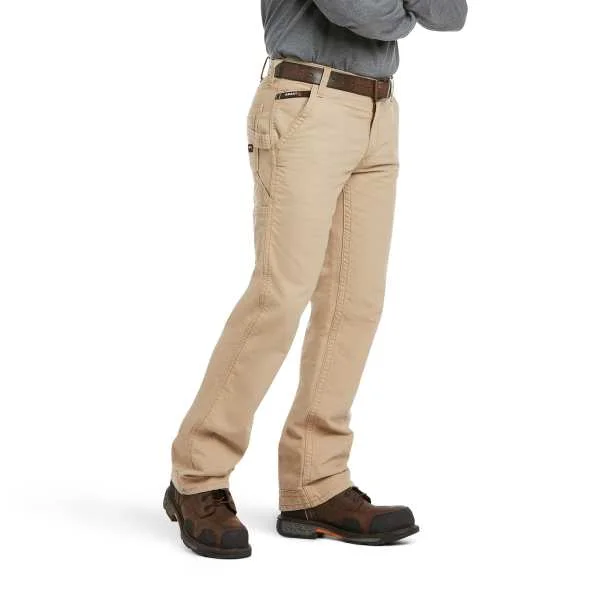 Weekend Discounts to Enjoy ARIAT FR M4 KHAKI WORKHORSE CARPENTER PANT