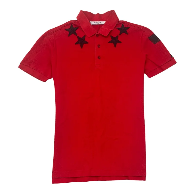 Value Deals Men's Star Polo Shirt Red Size XS