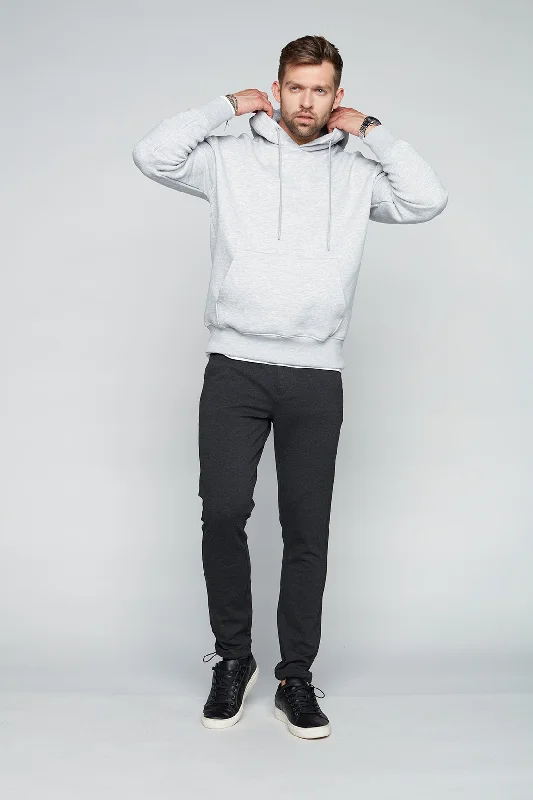 Final Markdown ELTON -  Slim Fit Convertible Ponte Knit Jogger - Charcoal