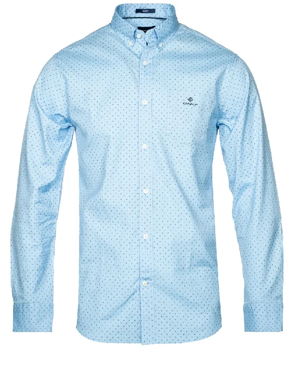 Final Markdown Regular Fit Micro Paisley Oxford Shirt Capri Blue
