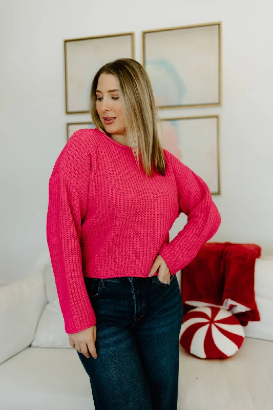 Amazing Deals The Rolling Sweater - Raspberry