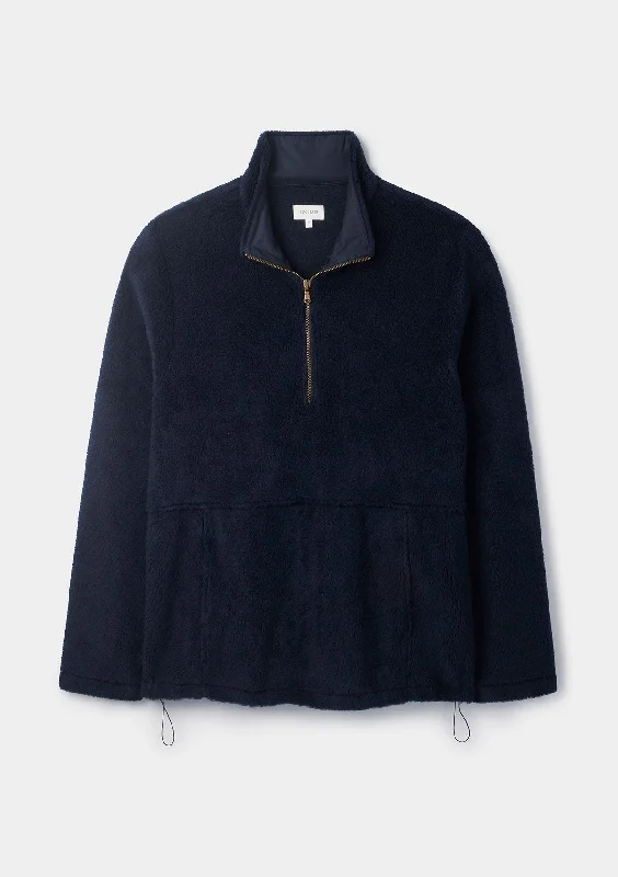 Weekend Discounts to Celebrate Navy Teddy Half Zip Jumper